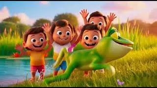Der gr&uuml;ne Frosch quak quak springt im See | Lustige Kinderlieder