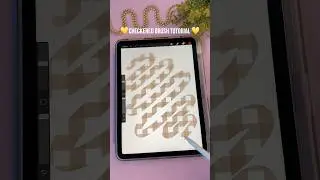 Procreate Checkered Brush Tutorial 💛 #shorts #brush #procreate #procreatetutorial #digitalart