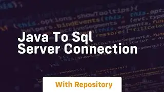 java to sql server connection