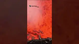 Standing on the Edge of an active volcano #Volcanology #ActiveVolcano #geologypage  #geology