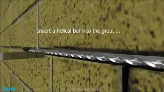 How to Fit Helical Bars for Crack Stitching Brick Walls