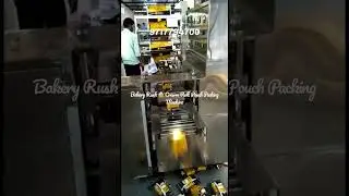 Horizontal Rusk Packing Machine  |Cookies,Cream roll ,Cake Packaging Machine with Flow Wrap #shorts