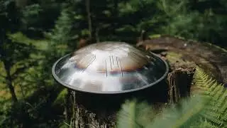 Steel tongue drum C# Amara in the Carpathian mountains | Handpan