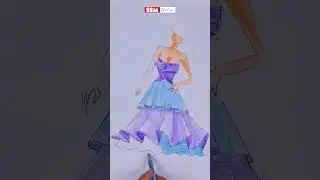 Stunning Layered Dress Fashion Illustration Tutorial | SSM Fashion