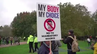 Anti-lockdowners protest as London COVID alert level is raised