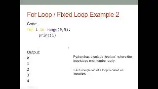 Python Lesson 10 - Fixed Loops