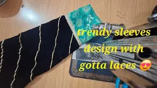 beautiful party wear sleeves design with laces 😊 #sewcreative #viral shorts &hearts;️ valvet kurti design💯💫
