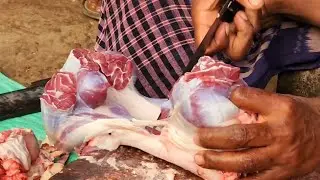 Bone Raw Fresh Beef Cutting Skills 👌🍖 #cowmeat  #smoothcutting #idealcuts #beefball #mutton #iteam