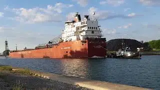 July 24, 2020 Disabled Cargo Ship Being Towed to Lake Erie From the Welland Canal