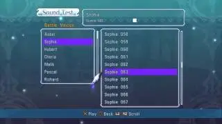 Tales of Graces f - Sound Test - Sophie