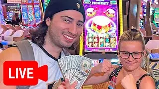 Playing Slots LIVE On The Las Vegas Strip! 🎰 (How Much Can We Win? 💵😏)