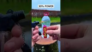 Tested Power Bombs from 10% to 100% in a Water Bottle 💥🥤 | Don&rsquo;t Try This! | #shorts #test #usa