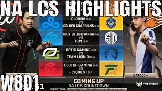 NA LCS Highlights ALL GAMES Week 8 Day 1 Full Day Highlights Summer 2018 W7D1