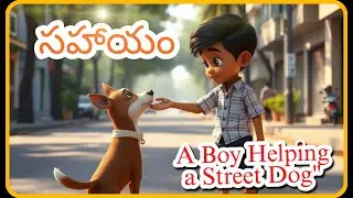 | సహాయం | A Boy Krishna Helping  a Street Dog | A Boy Kindness | Animated Story