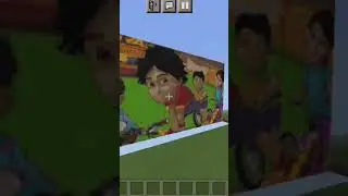 shiva cartoon pixel art in minecraft #shorts #shortvideos #ytshorts #shivacartoon #vootkids #ahiva