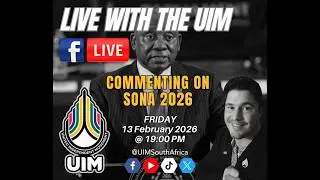 UIM&rsquo;s Jacques Taljaard offers his commentary on the 2026 SONA during this live broadcast.
