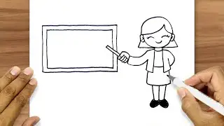 How To Draw Teacher Step By Step | How To Draw A Teacher Easy Step By Step
