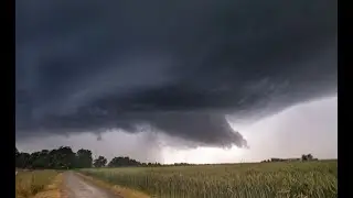 Kräftige SUPERZELLE mit Hook Echo und Hagel bei ULM / BADEN WÜRTTEMBERG