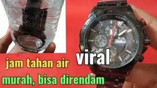Review jam tangan pria murah tahan air merk viral || rantai stenlis
