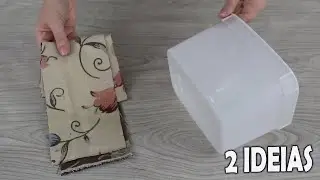 2 IDEIAS INCRÍVEIS COM POTE DE SORVETE E RETALHOS DE TECIDO