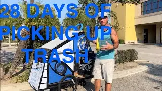 28 Days of picking up trash 69 hours total #pickuptrash #communityservice