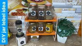 Spices jar 🫙  label idea DIY #viral #decoration #video #viral #funny #shorts #kitchen #decor