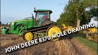 4Kᵁᴴᴰ Sept 2024: FS Watts mole draining with a John Deere 8370 RT & a Michael Moore Easy Mole plough