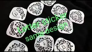 Henna letter Sticker sale    reusable Sticker