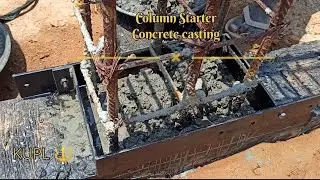 Column starter concrete casting method and Shear key installation for column continues.