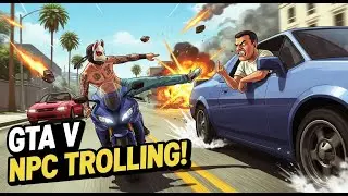 GTA 5 | TROLLING ANGRY NPCs WITH A BIKE KICK | FUNNY MOMENTS PART 8