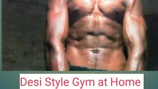 Desi Village Gym at home // poor boyz gym at home with happy