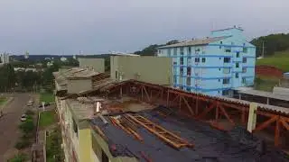 Temporal provoca destelhamentos em Santa Cruz e região