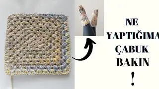 BU KADAR KOLAY OLDUĞUNA ŞAŞIRACAKSINIZ ! | KARE MOTİFTEN PATİK YAPIMI 🌸