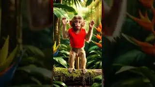 #small baby monkey #dance#Karte huye #shortvideo