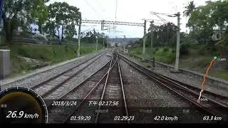 車站字幕版 台鐵 4634次 花蓮-台東 區間車 SONY FDR-X1000V Action Cam GPS 參數資料 8倍速度 縮時攝影 路程景 EMU500電聯車