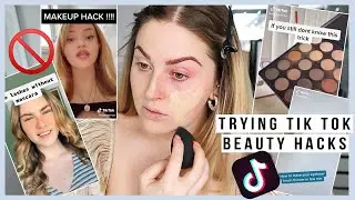 testing TIK TOK makeup hacks 🤔 including the foundation one and i... ugh 😭