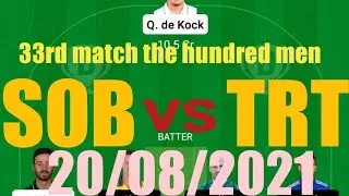 SOB vs TRT dream11|TRT vs SOB dream11 prediction|eliminator the hundred men|SOB vs TRT|#dream11