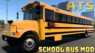 School Bus Mod for ATS 1.44 and 1.45 Download  | Model Details | ATS 4K