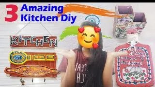 Diy Kitchen Decor From Waste Material | kitchen Decor Ideas | Cardboard Craft @Creatuberchitra