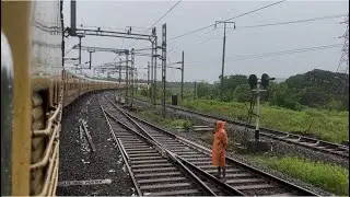 Monsoon Train Journey Through Kerala 🌧️| Onboard Ride, Station Skip & Crossing | Kerala Monsoon