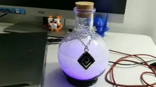 LED Potion Desk Lamp lights on test