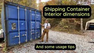 Shipping Container Internal Dimensions and usage tips.  It's not 8ft wide!!  And use magnets!!