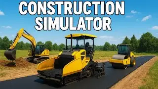 Heavy Machines Paving A Mega Road | Construction Simulator