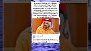 When asked about the future of Dubai, Sheikh Rashid said..