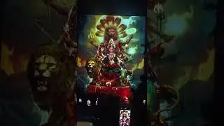 History created! First-ever laser show on Durga Matha 🙏# koti#durgapuja#durgamaa#viral#laser show