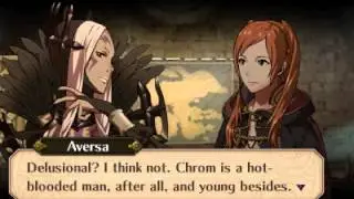 Fire Emblem Awakening: Female Robin and Aversa Conversation Funny Fight for Chroms Love