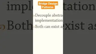 Bridge Design Patterns Summary 