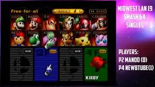 MidwestLAN 19 Smash 64 Singles Mando vs Newbtube Winners Semis