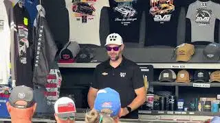 SVG Shane Van Gisbergen signing autographs before his big win at Charlotte Roval 400