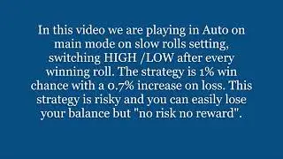 Duckdice - 1%  Winning Strategy #acedd956 #dice #duckdice